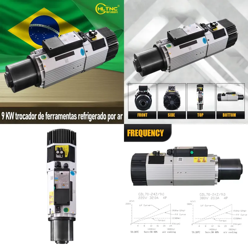 AP01 9KW ISO30 Air Cooled ATC  - Cnc Spindle Motor recension och pris
